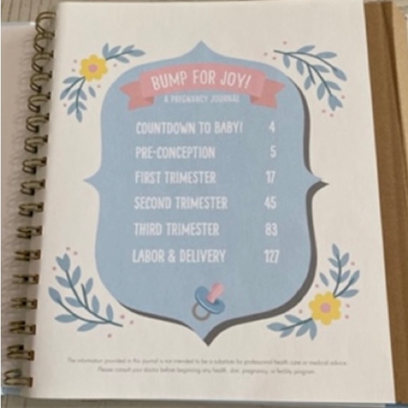 Bump for Joy Baby Boy Pregnancy Memory Keepsake Journal Book - Picture 3 of 13